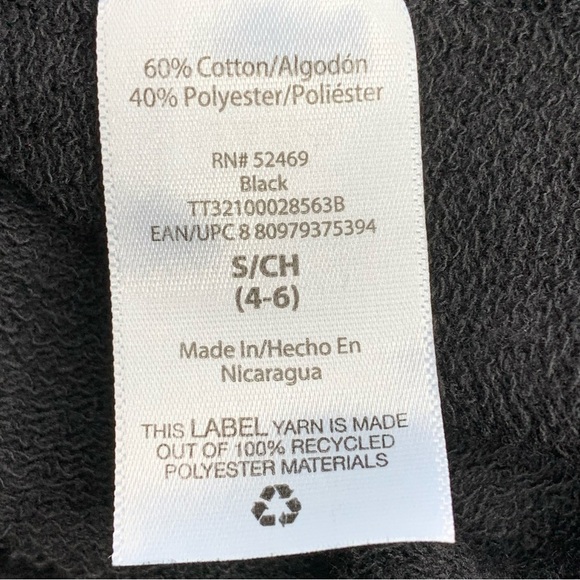 Small Black Sweatshirt Long Sleeve Stretch Casual Time And Tru Casual - Picture 7 of 8